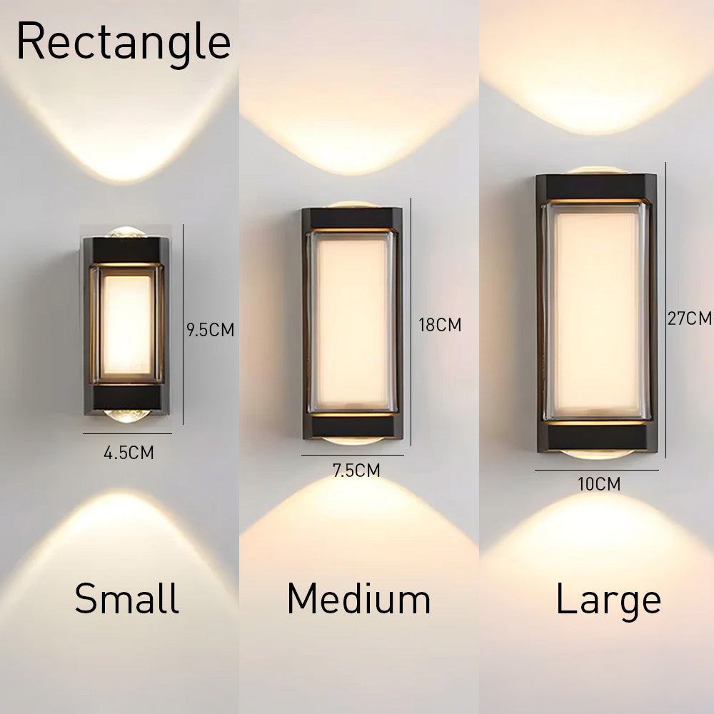 IP65 Waterproof Black Up Down Outdoor Wall Light for Garden Porch-Lighting > Outdoor Lighting-casanuva-casanuva