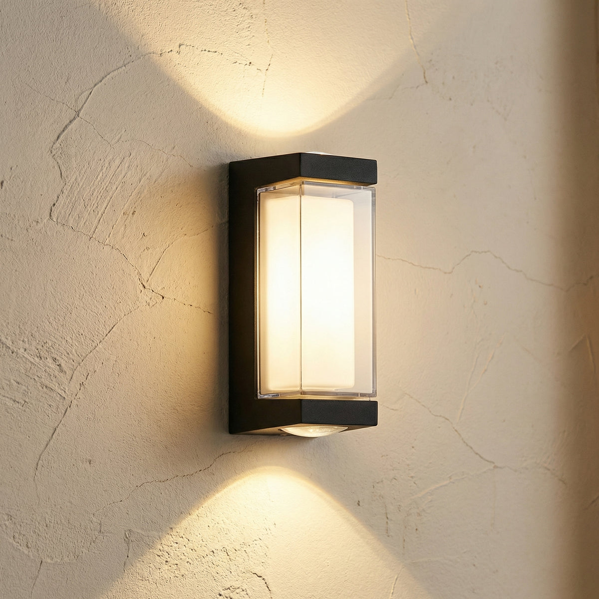 IP65 Waterproof Black Up Down Outdoor Wall Light for Garden Porch-Lighting > Outdoor Lighting-casanuva-casanuva