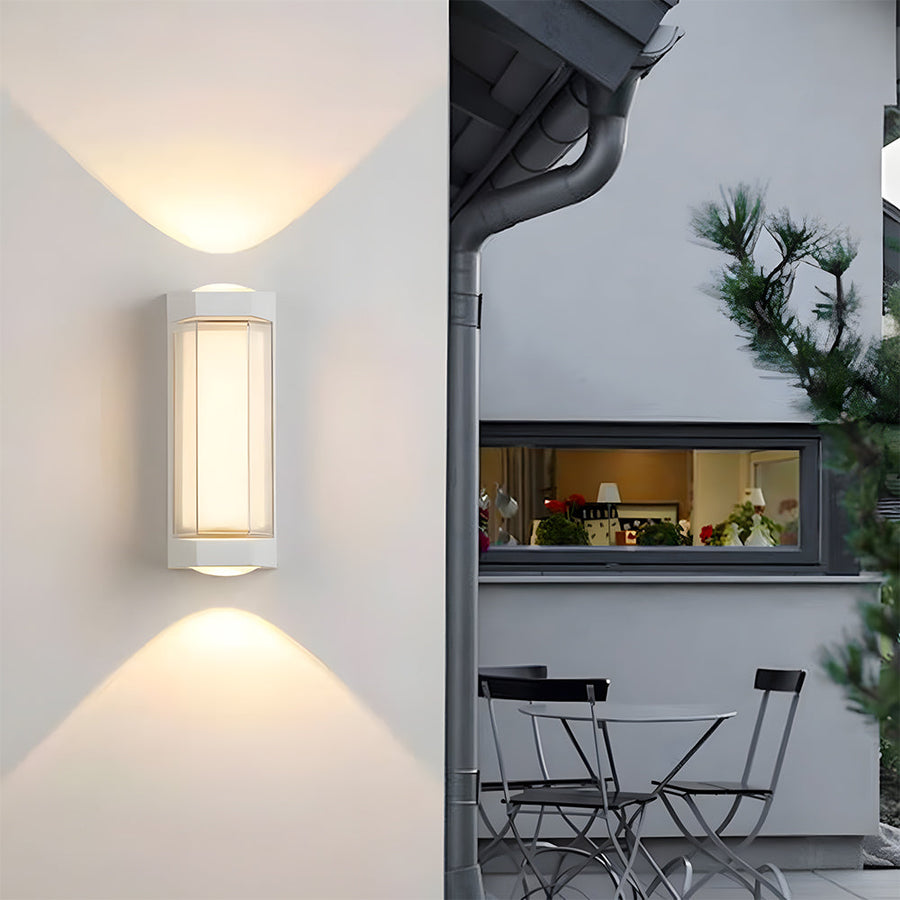 IP65 Waterproof Outdoor Wall Light LED Up and Down Lamp-Lighting > Outdoor Lighting-casanuva-White-H18cm(16w)-Cool White-casanuva