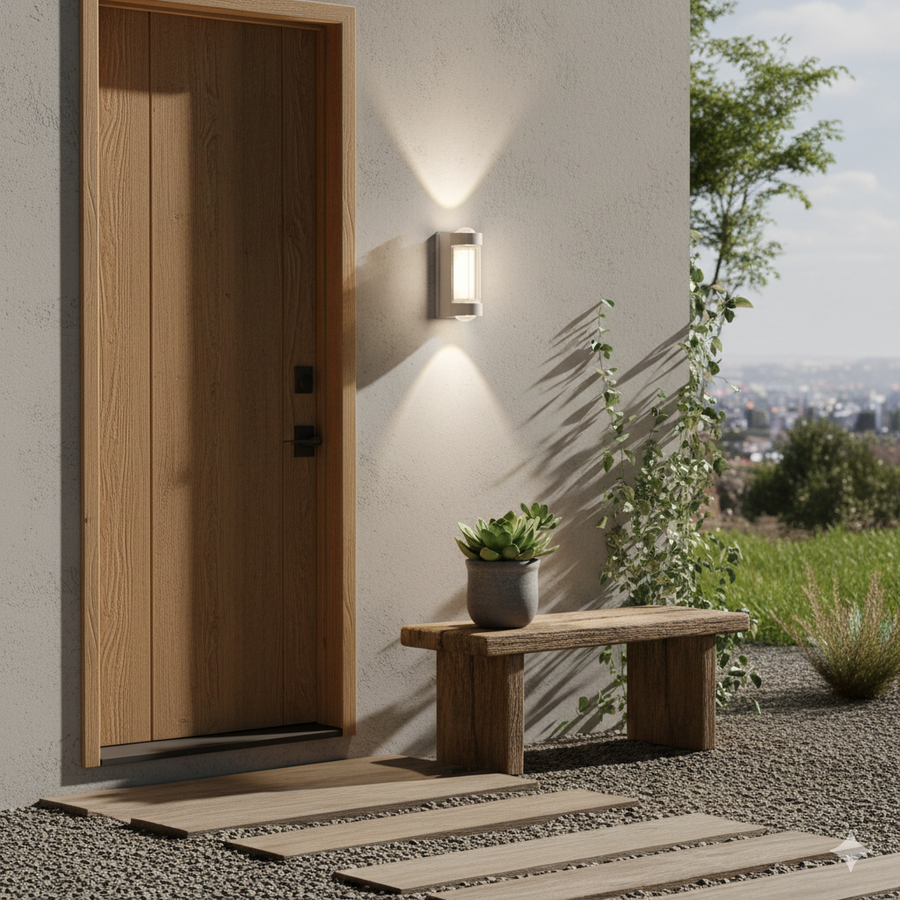 IP65 Waterproof Outdoor Wall Light LED Up and Down Lamp-Lighting > Outdoor Lighting-casanuva-White-H9.5cm(8w)-Warm White-casanuva