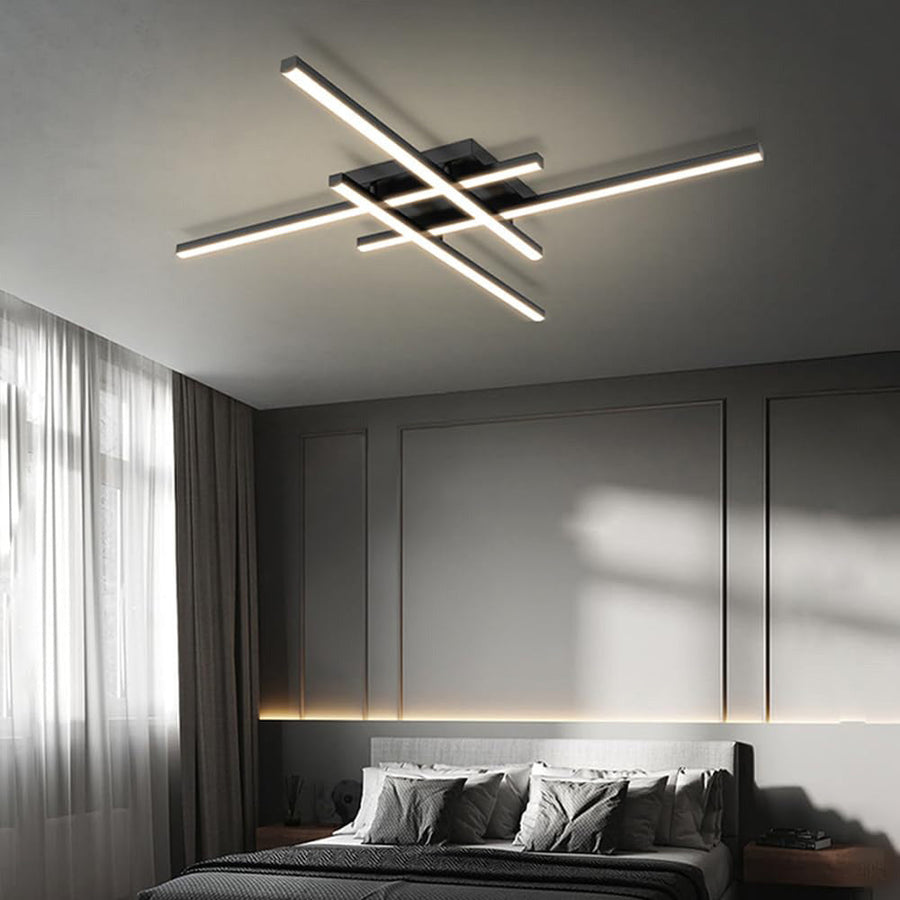 Industrial Iron Semi Flush LED Ceiling Light-Lighting > Ceiling Lights-casanuva-casanuva