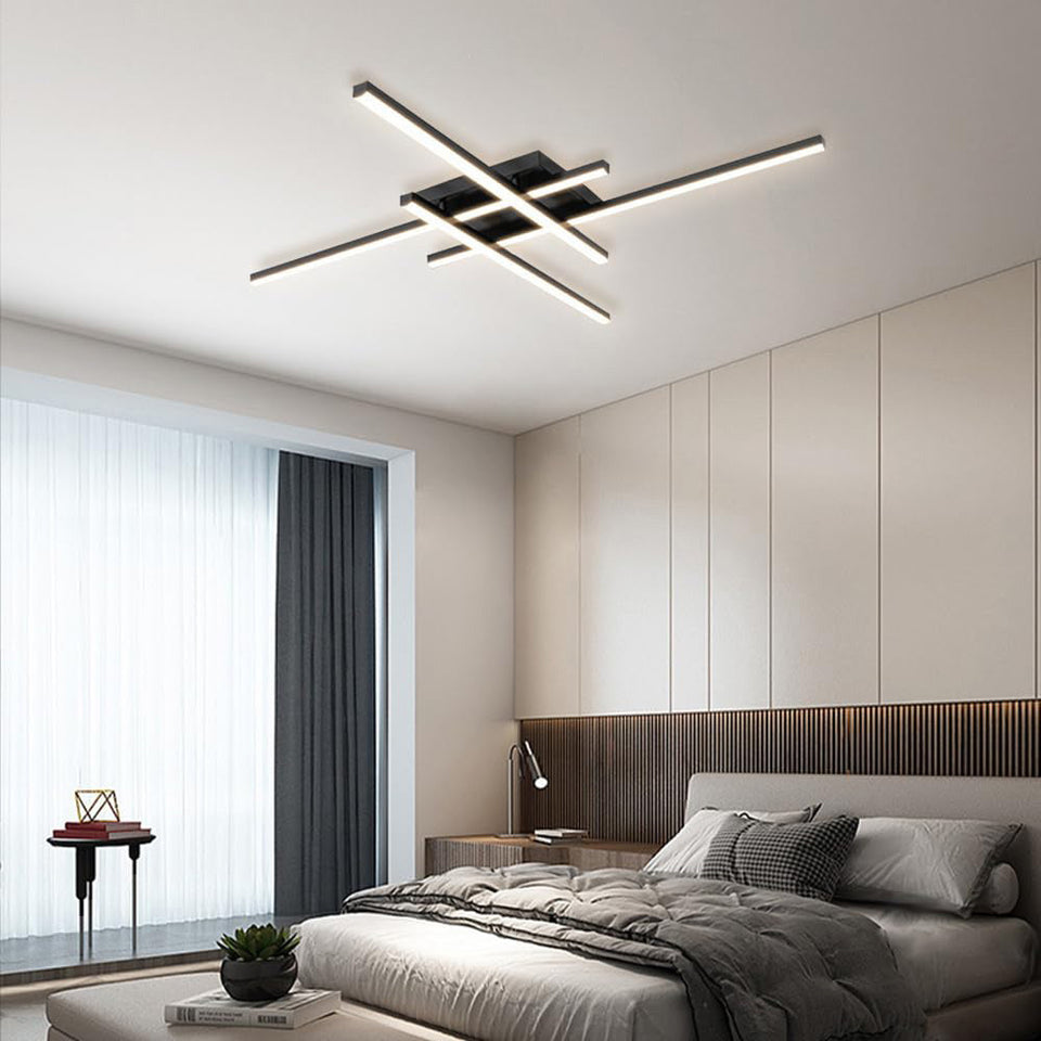 Industrial Iron Semi Flush LED Ceiling Light-Lighting > Ceiling Lights-casanuva-casanuva