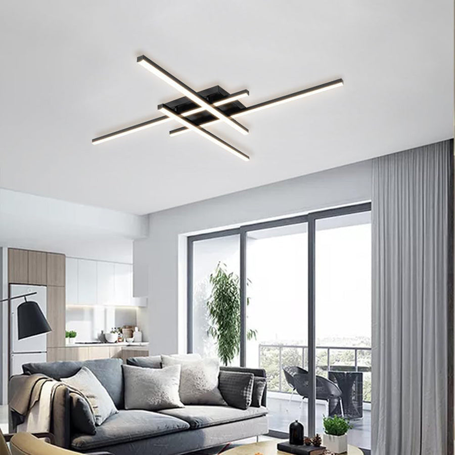 Industrial Iron Semi Flush LED Ceiling Light-Lighting > Ceiling Lights-casanuva-casanuva