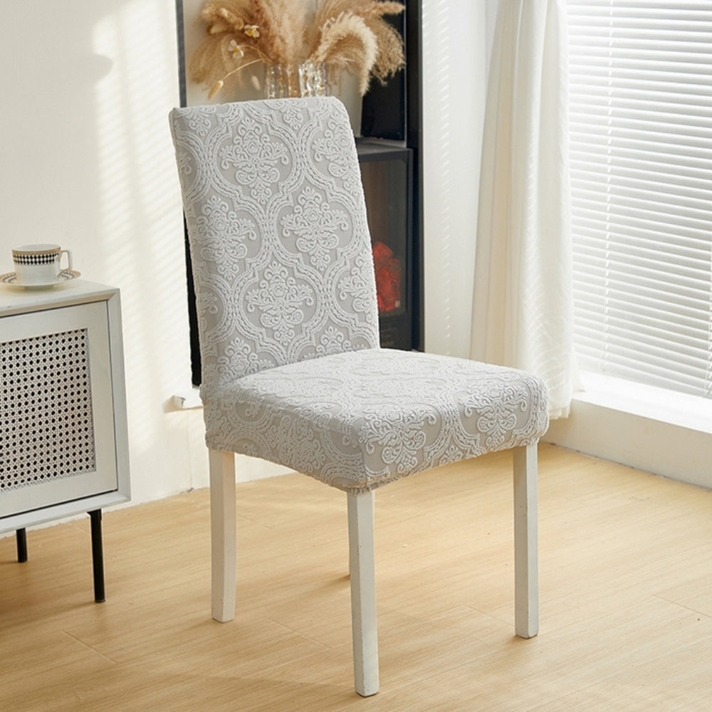 Jacquard Chair Seat Slipcover Elegant Design Washable Fabric-Covers & Textiles > Chair Covers-casanuva-casanuva