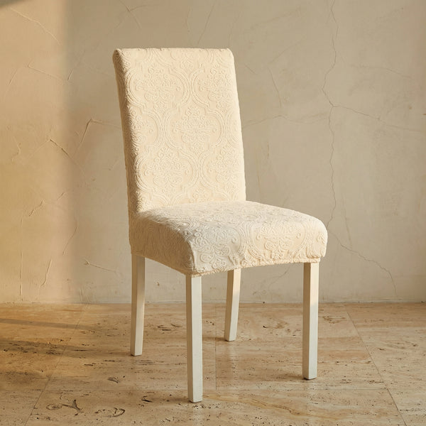 Jacquard Chair Seat Slipcover Elegant Design Washable Fabric-Covers & Textiles > Chair Covers-casanuva-casanuva