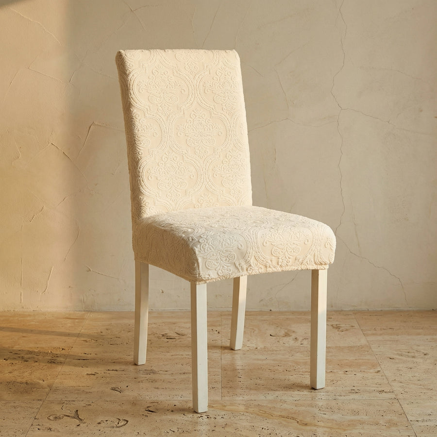 Jacquard Chair Seat Slipcover Elegant Design Washable Fabric-Covers & Textiles > Chair Covers-casanuva-casanuva