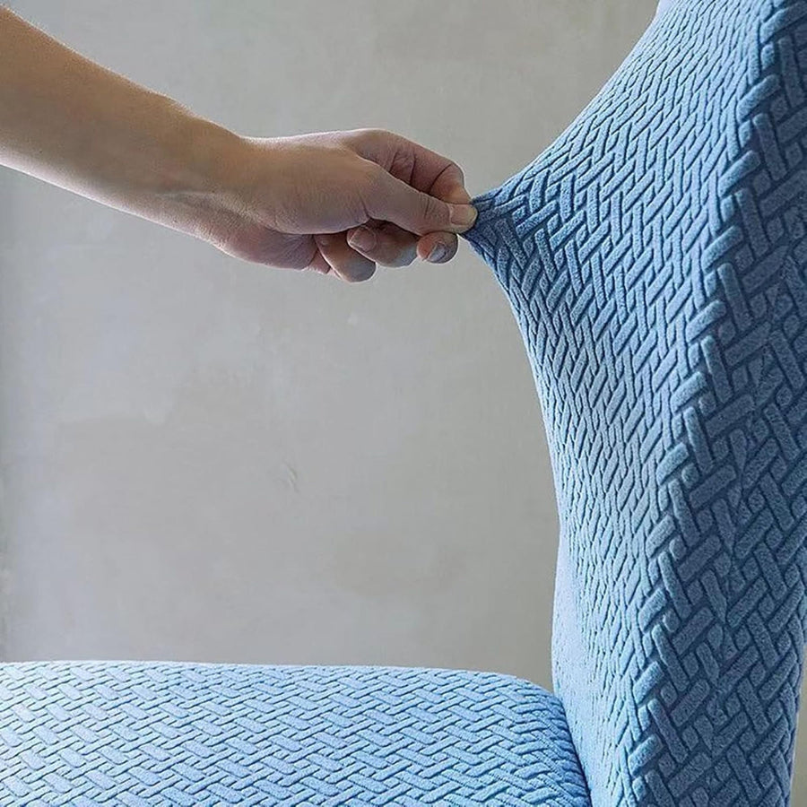 Jacquard Velvet Stretch Dining Chair Cover-Covers & Textiles > Chair Covers-casanuva-casanuva