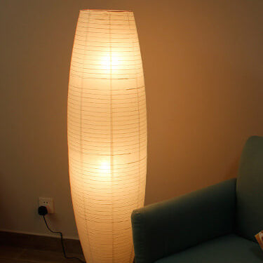 Japandi Vloerlamp met Papieren Kap-Lighting > Floor Lamps-casanuva-casanuva