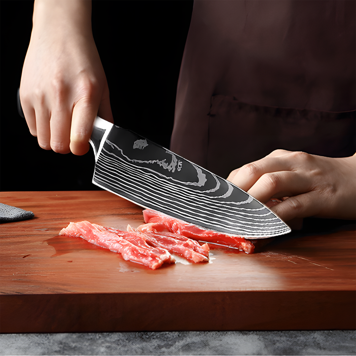 Japanese Damascus Steel Kitchen Knives-Kitchen & Dining > Knives-casanuva-casanuva