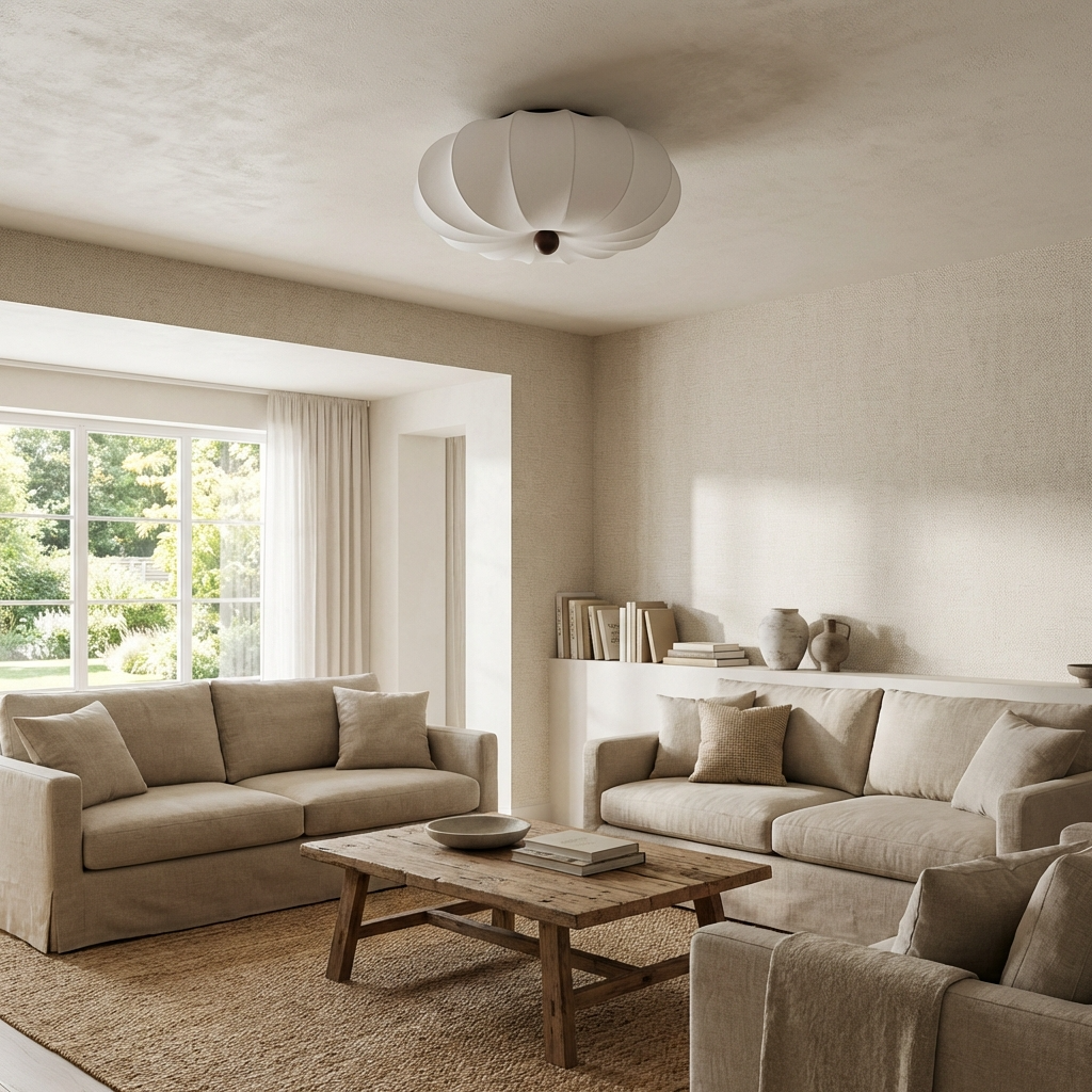 Japanese Vintage Fabric Ceiling Light-Lighting > Pendant Lights-casanuva-casanuva