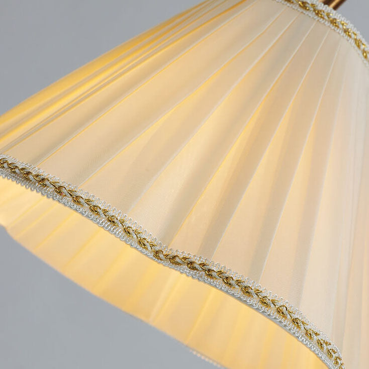 Japanese Vintage Flower Solid Wood Floor Lamp with Iron and Fabric Shade-Lighting > Floor Lamps-casanuva-casanuva