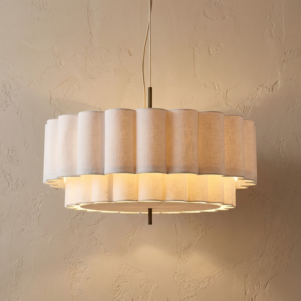 Japanese Wabi Sabi Natural Fabric Chandelier-Lighting > Chandeliers & Pendant Lights-casanuva-casanuva