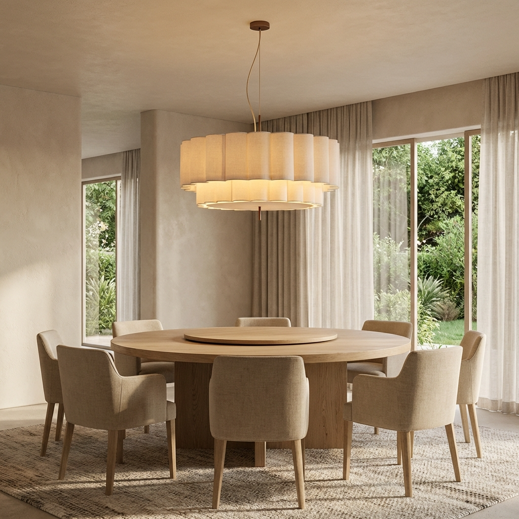 Japanese Wabi Sabi Natural Fabric Chandelier-Lighting > Chandeliers & Pendant Lights-casanuva-casanuva