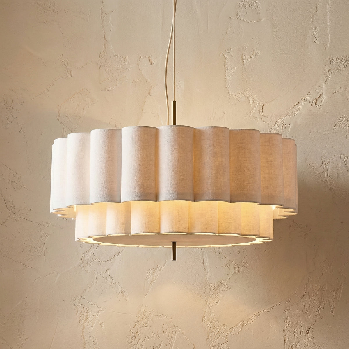 Japanese Wabi Sabi Natural Fabric Chandelier-Lighting > Chandeliers & Pendant Lights-casanuva-casanuva