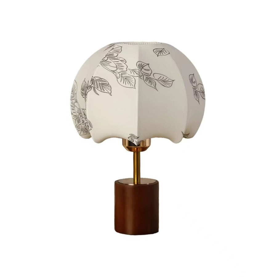 Japanese Wood Table Lamp with Cloth Shade-Lighting > Table Lamps-casanuva-A-EU Plug-casanuva