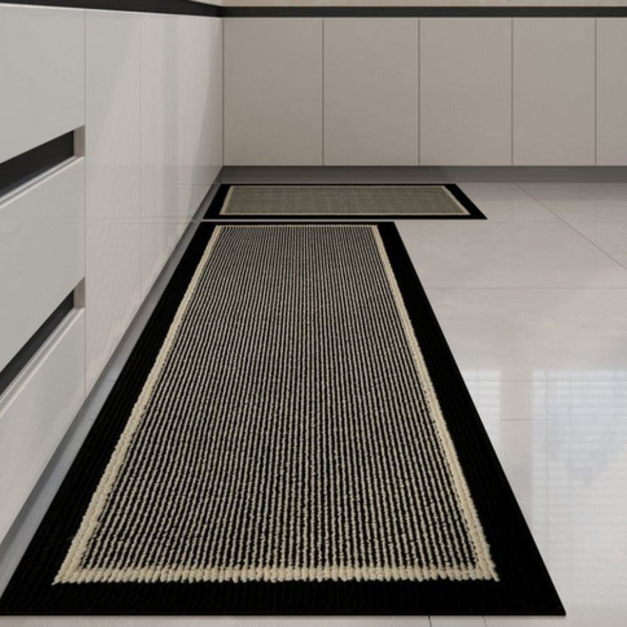 Kitchen Mats Anti Slip Washable Strata Elegance Design-Kitchen & Dining > Kitchen Mats-casanuva-Midnight-20"x32"-casanuva