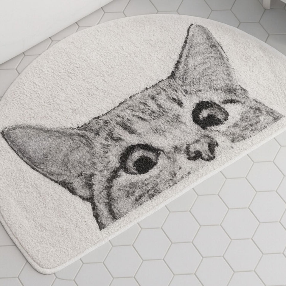 Kitty Cat Bath Mat-Bedding & Bath > Bath Mats-casanuva-casanuva