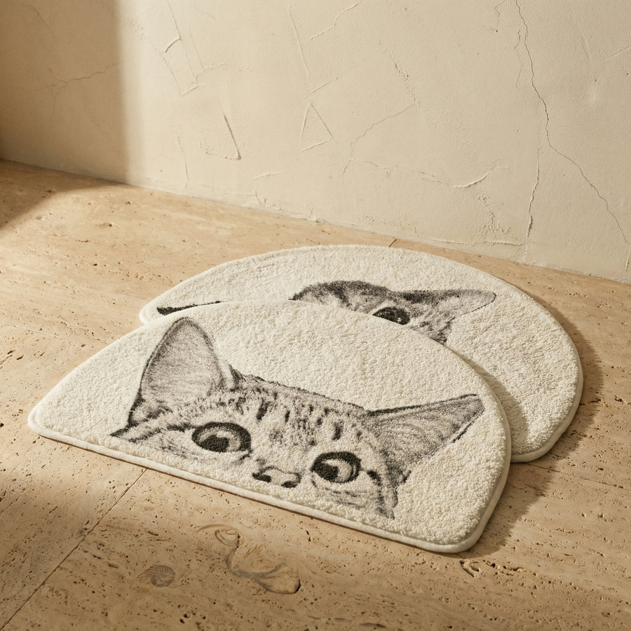 Kitty Cat Bath Mat-Bedding & Bath > Bath Mats-casanuva-casanuva