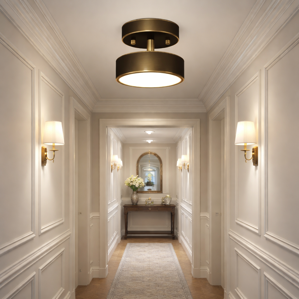 LED Adjustable Ceiling Light-Lighting > Ceiling Lights-casanuva-Black with gold trim-D12cm*H10cm-Three-color Changing By S-casanuva