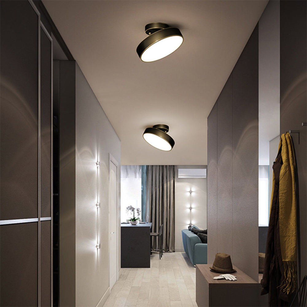LED Adjustable Ceiling Light-Lighting > Ceiling Lights-casanuva-Black with gold trim-D20cm*H10cm-Three-color Changing By S-casanuva
