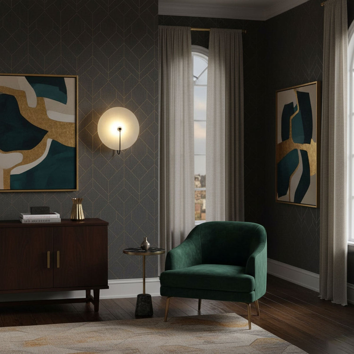 LED Alabaster Wall Lamp-Lighting > Wall Lights-casanuva-casanuva