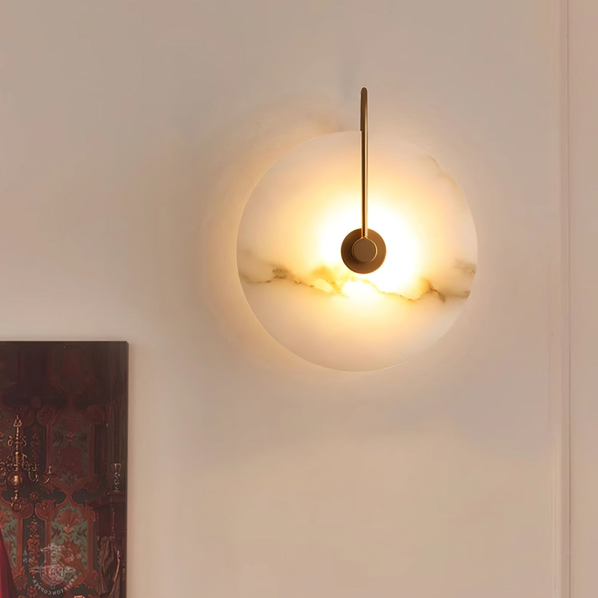 LED Alabaster Wall Lamp-Lighting > Wall Lights-casanuva-casanuva