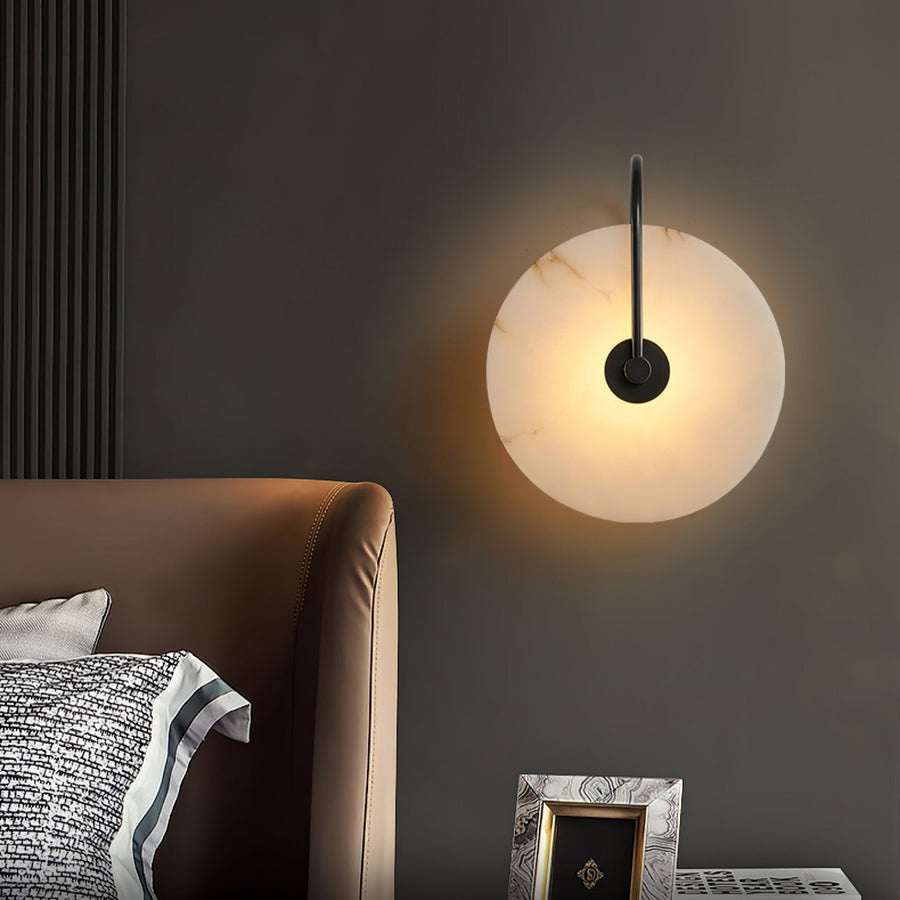 LED Alabaster Wall Lamp-Lighting > Wall Lights-casanuva-casanuva