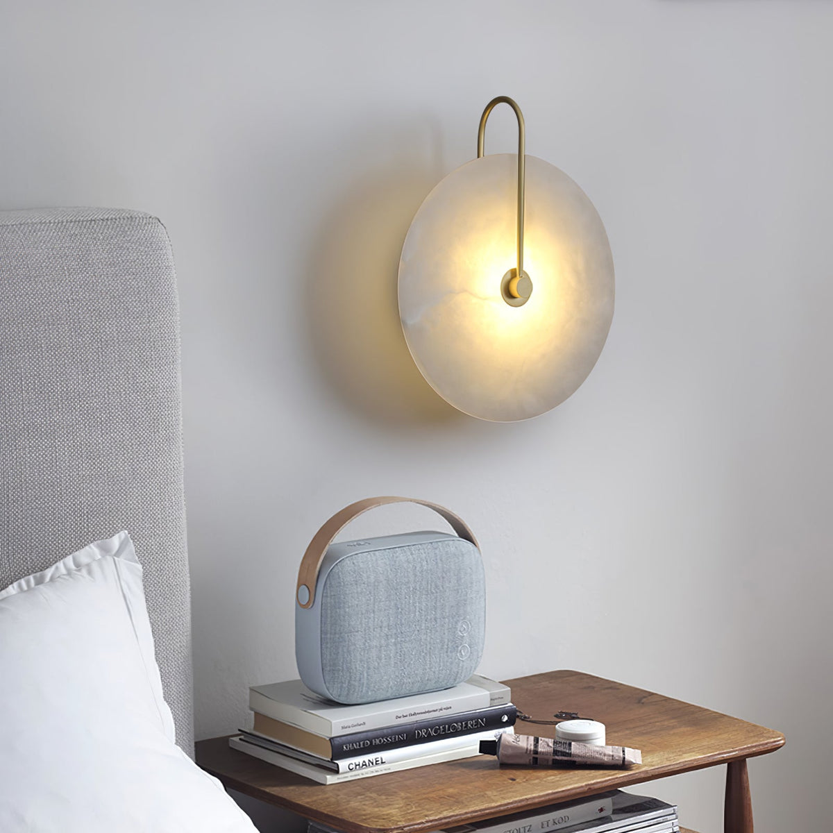 LED Alabaster Wall Lamp-Lighting > Wall Lights-casanuva-casanuva
