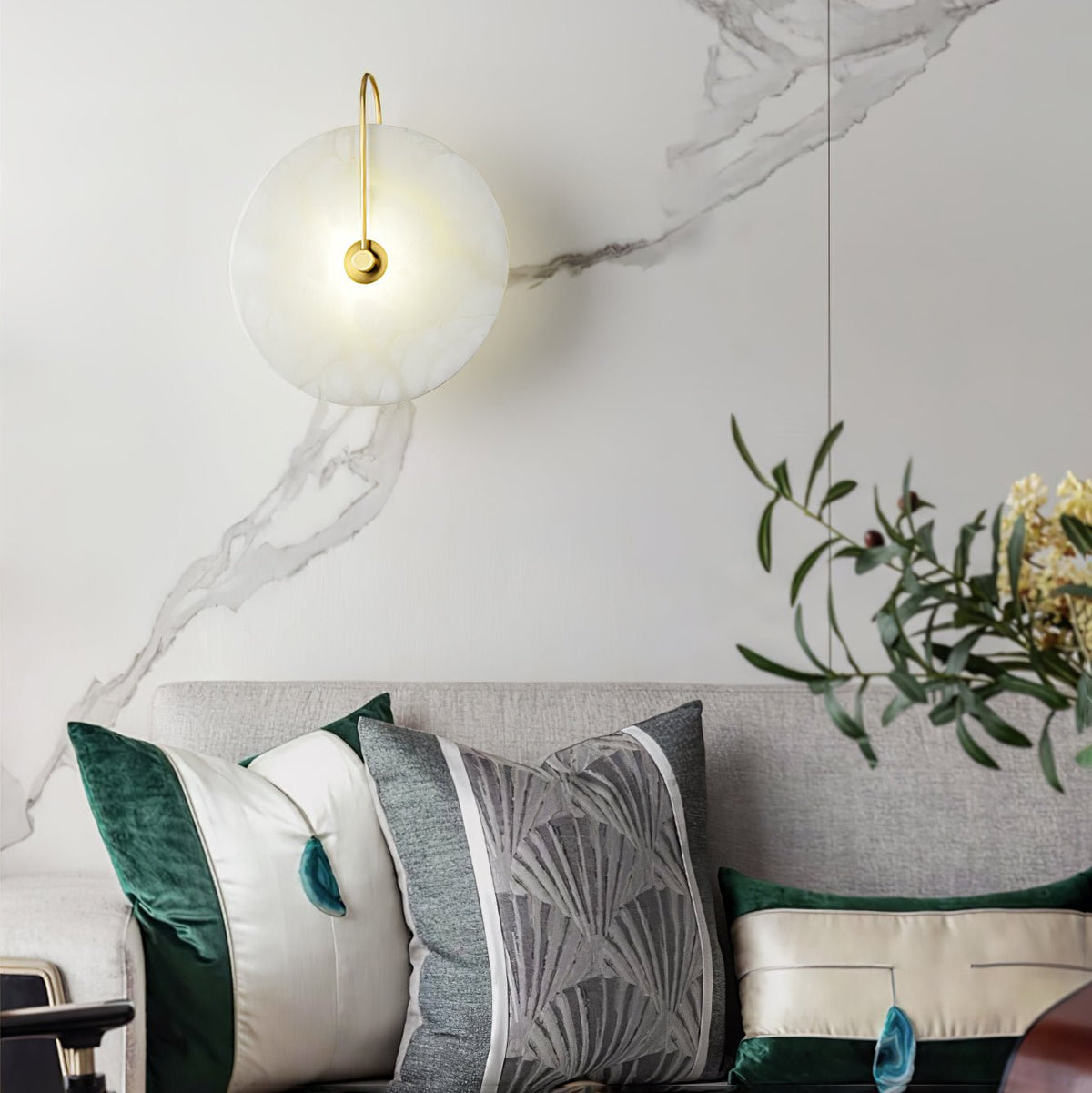 LED Alabaster Wall Lamp-Lighting > Wall Lights-casanuva-casanuva