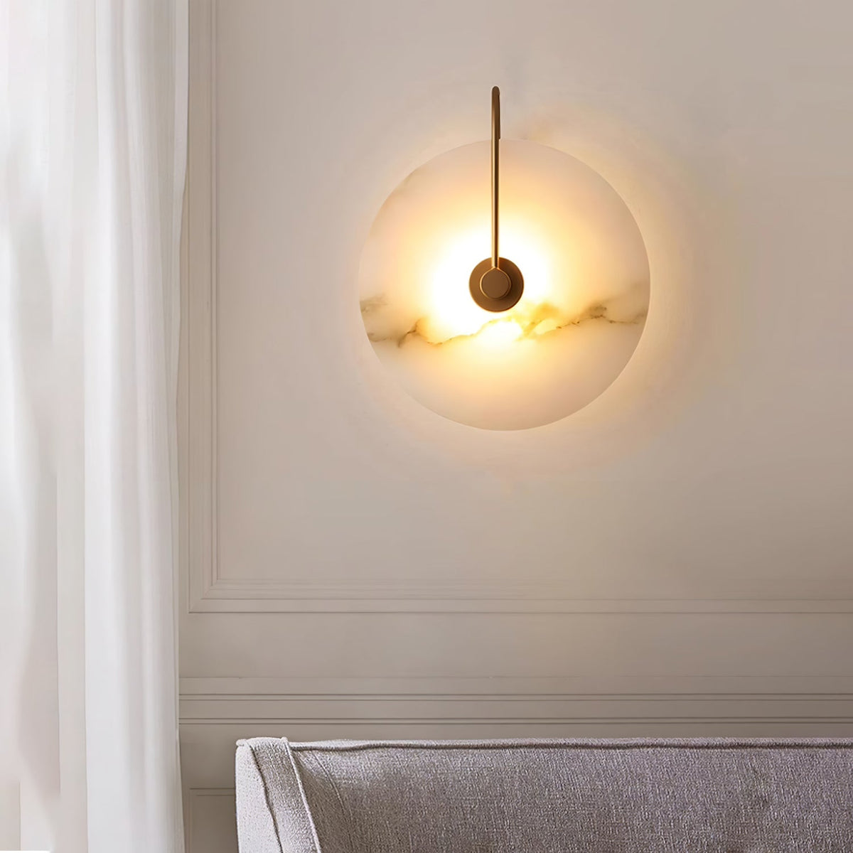 LED Alabaster Wall Lamp-Lighting > Wall Lights-casanuva-casanuva