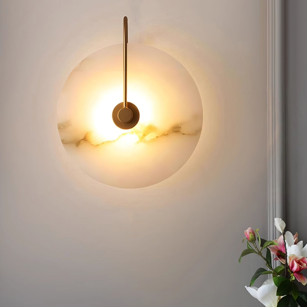 LED Alabaster Wall Lamp-Lighting > Wall Lights-casanuva-casanuva