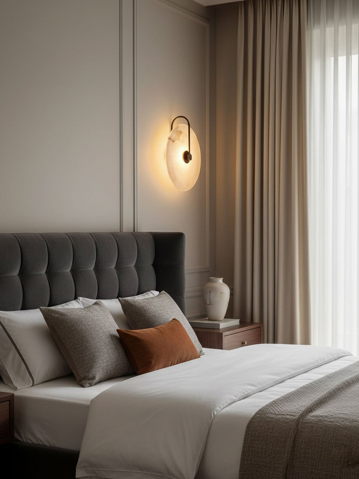 LED Alabaster Wall Lamp-Lighting > Wall Lights-casanuva-casanuva