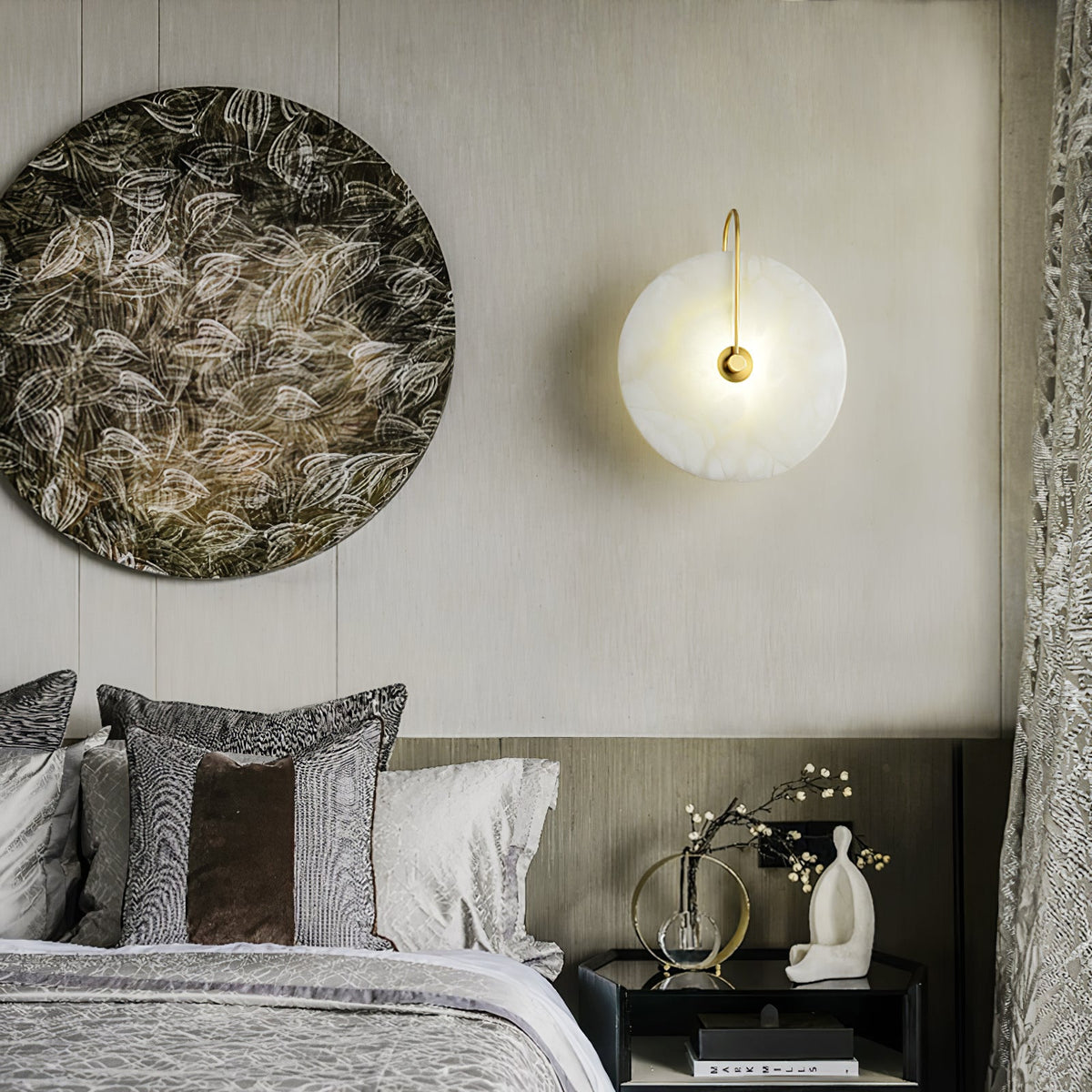LED Alabaster Wall Lamp-Lighting > Wall Lights-casanuva-casanuva