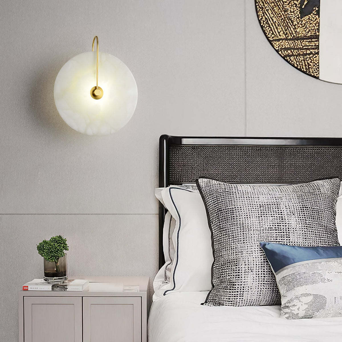 LED Alabaster Wall Lamp-Lighting > Wall Lights-casanuva-casanuva