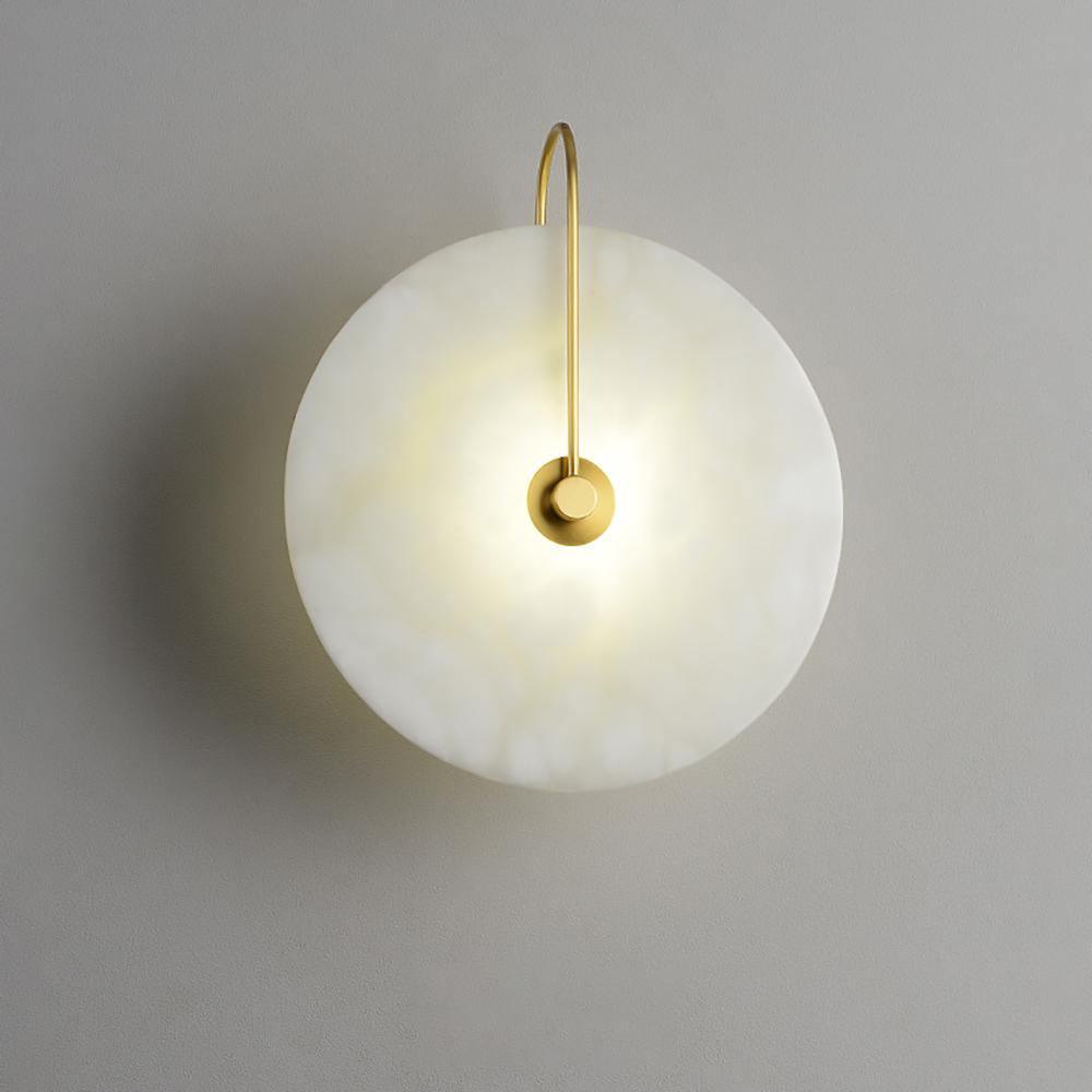 LED Alabaster Wall Lamp-Lighting > Wall Lights-casanuva-5.9" / Dia 15cm-Gold-Warm Light-casanuva