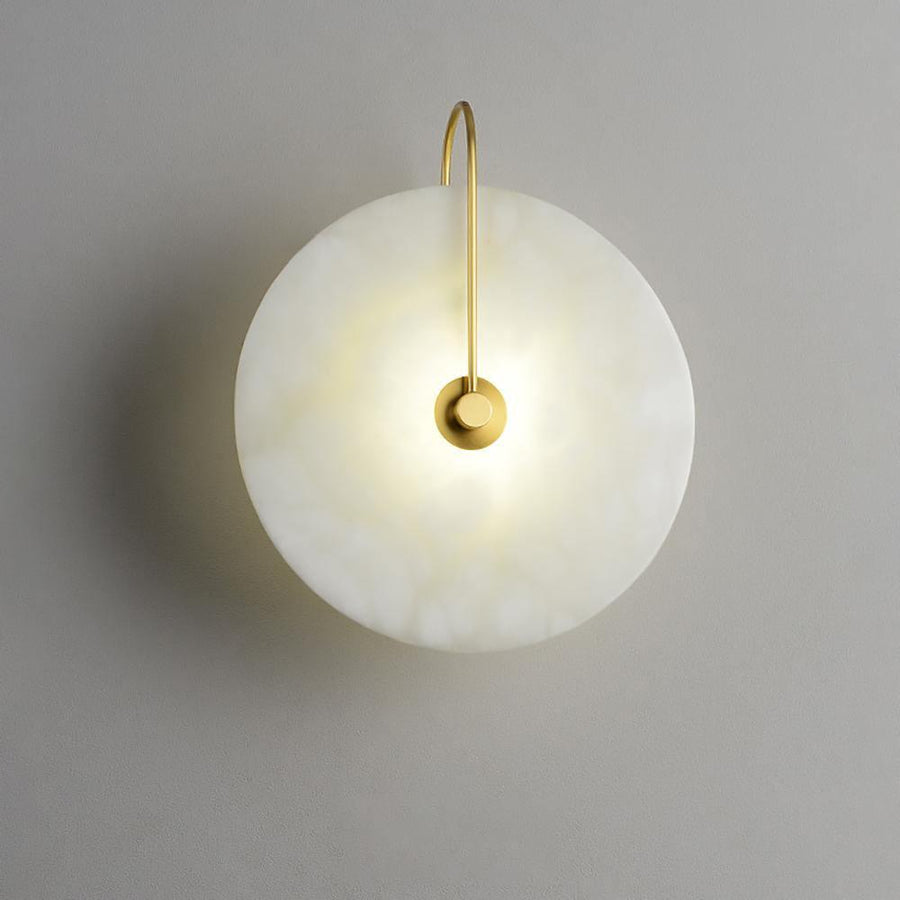 LED Alabaster Wall Lamp-Lighting > Wall Lights-casanuva-5.9" / Dia 15cm-Gold-Warm Light-casanuva