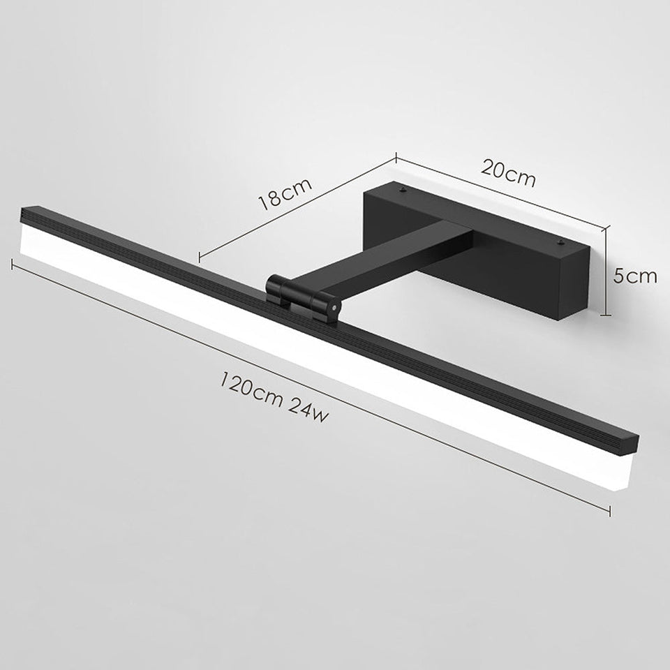 LED Black Bathroom Wall Mirror Light-Lighting > Wall Lights-casanuva-casanuva