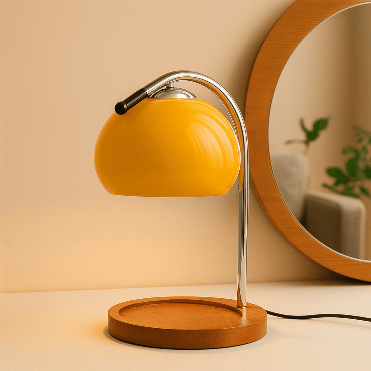 LED Candle Warmer with Glass Dome and Table Leg-Home Decor > Decorative Accessories-casanuva-Yellow-15x30cm-casanuva