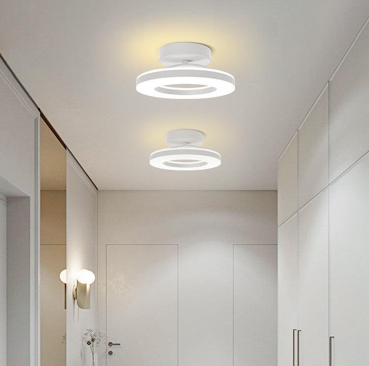 LED Ceiling Light Modern Iron Hallway Fixture-Lighting > Ceiling Lights-casanuva-White-D30*H8CM-Warm Light-casanuva