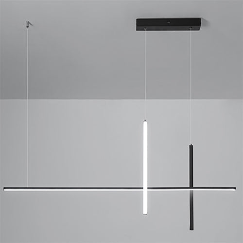 LED Chandelier Long Line Modern Minimalist Design-Lighting > Chandeliers & Pendant Lights-casanuva-31.50"-Infinitely Dimmable + Rem-Black-casanuva
