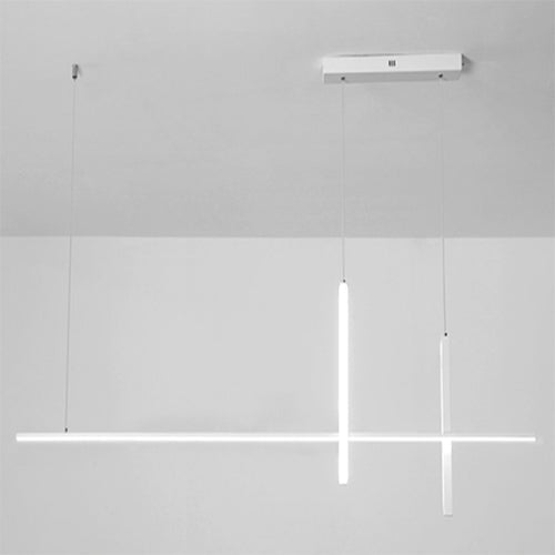 LED Chandelier Long Line Modern Minimalist Design-Lighting > Chandeliers & Pendant Lights-casanuva-31.50"-Infinitely Dimmable + Rem-White-casanuva
