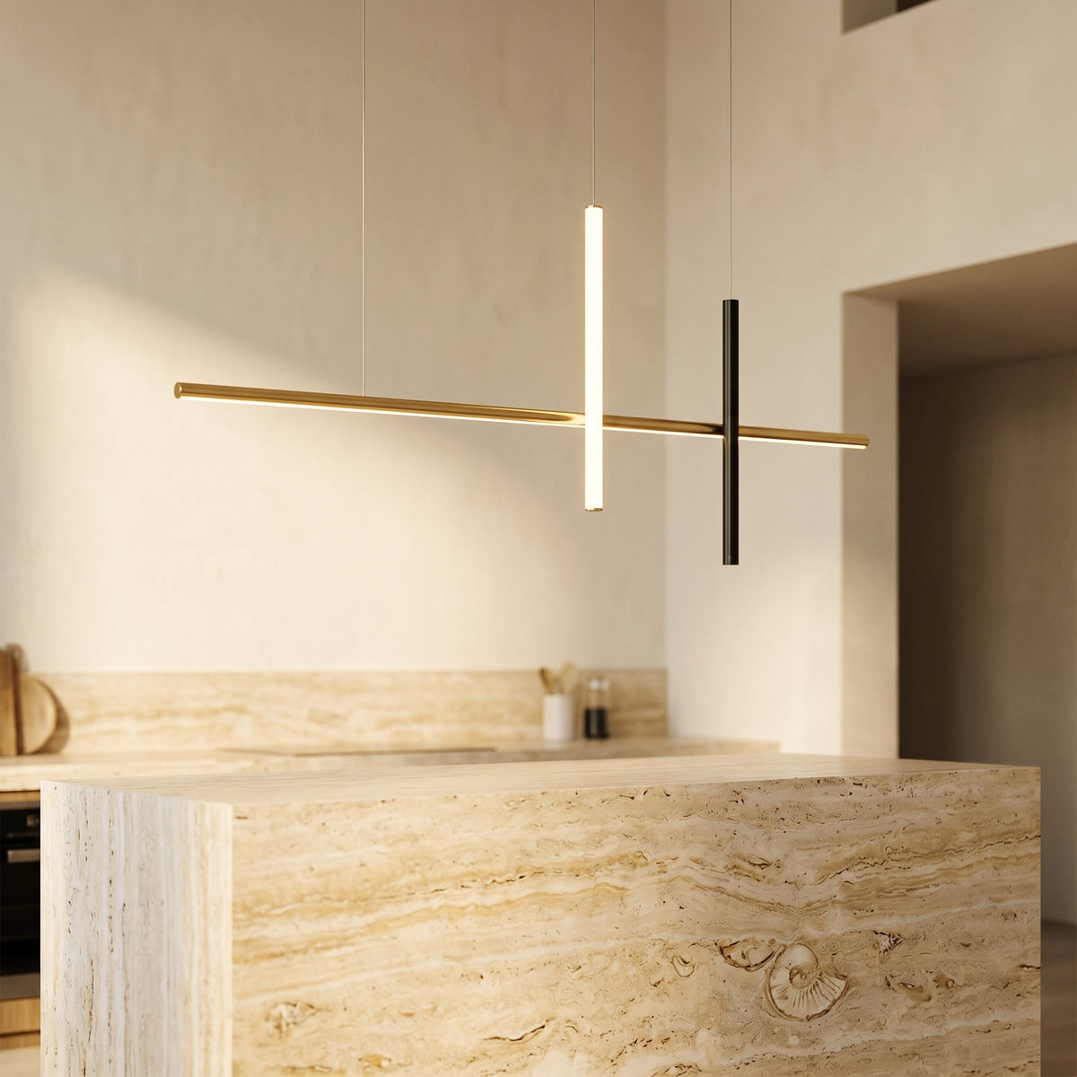 LED Chandelier Long Line Modern Minimalist Design-Lighting > Chandeliers & Pendant Lights-casanuva-casanuva