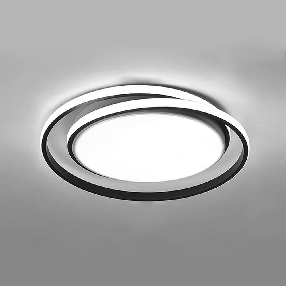 LED Circle Ceiling Light Minimalist Design-Lighting > Ceiling Lights-casanuva-Black-D45CM*H5CM-White Light-casanuva