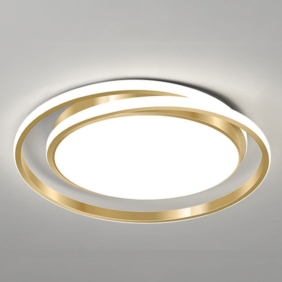 LED Circle Ceiling Light Minimalist Design-Lighting > Ceiling Lights-casanuva-Gold-D45CM*H5CM-White Light-casanuva