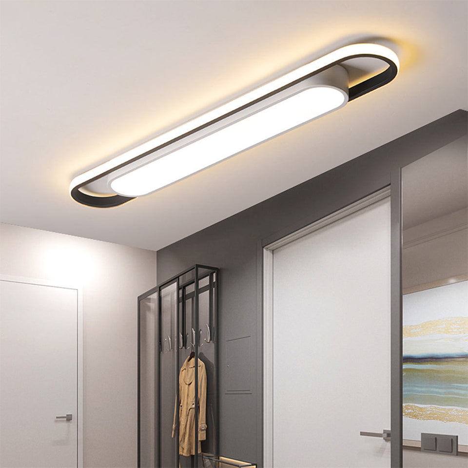 LED Corridor Ceiling Light-Lighting > Ceiling Lights-casanuva-Black-D40*W12*H5CM-White Light-casanuva