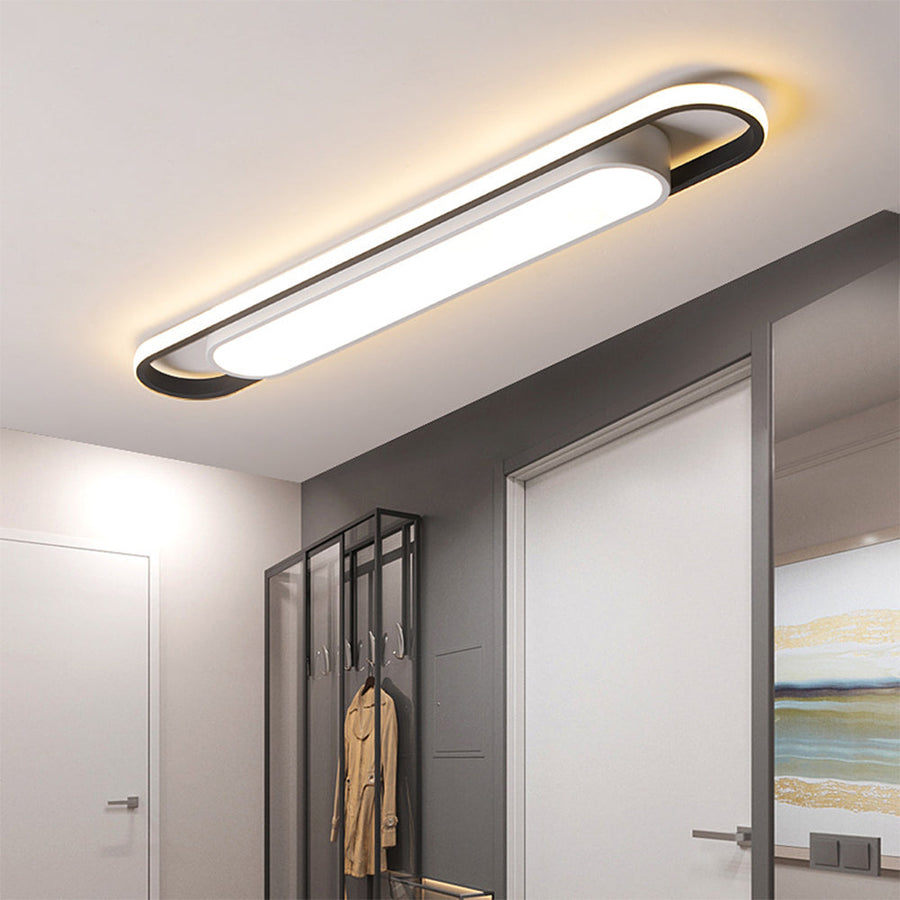 LED Corridor Ceiling Light-Lighting > Ceiling Lights-casanuva-Black-D40*W12*H5CM-White Light-casanuva
