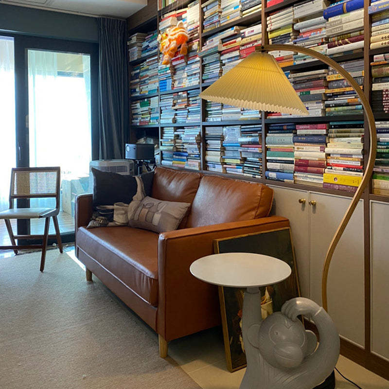 LED Floor Lamp Fabric Shade Beige 12W-Lighting > Floor Lamps-casanuva-casanuva