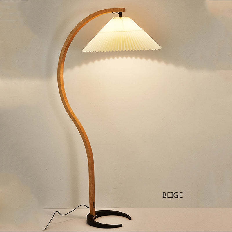 LED Floor Lamp Fabric Shade Beige 12W-Lighting > Floor Lamps-casanuva-casanuva