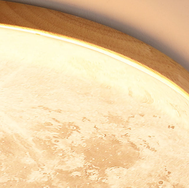 LED Flush Mount Ceiling Light Round Moon Design PVC Nordic Minimalist-Lighting > Ceiling Lights-casanuva-casanuva