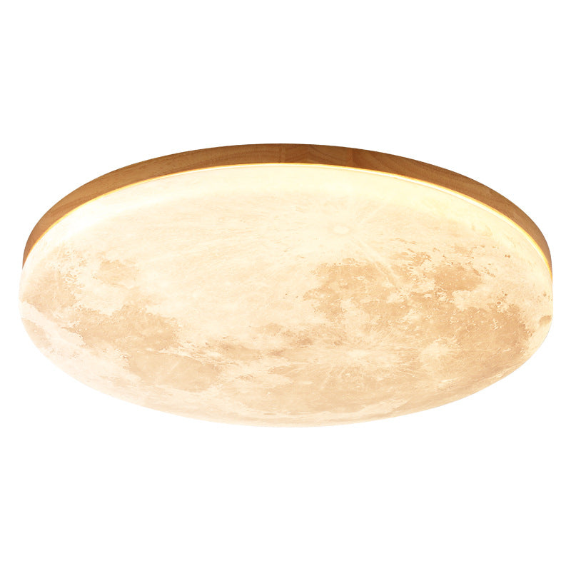 LED Flush Mount Ceiling Light Round Moon Design PVC Nordic Minimalist-Lighting > Ceiling Lights-casanuva-casanuva